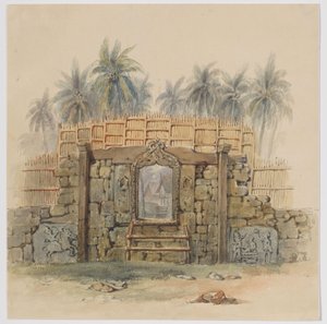 Coral Stone Wall with Framed Opening to the Village of Dula (Dullah), Dullah Island, Kai Islands, Southeast Moluccas by Adrianus Johannes Bik