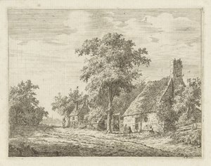 Two Houses Along a Road by Adrianus Serné