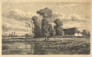 Landscape with Ditch and Farm