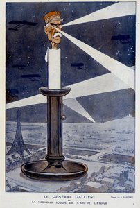 General Gallieni or the new candle (from the bow of) the star. In Fantasio 01/12/1915. Drawing by A. Barrère. by Adrien Barrere