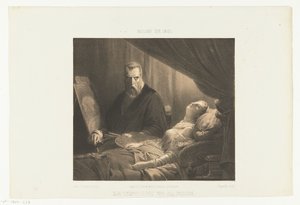 Tintoretto at the Deathbed of His Daughter by Adrien Canelle