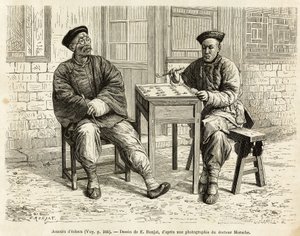 Chess players (engraving after A. Marie