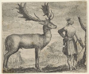 Fable of the Elk and the Man by Egidius  Sadeler (II)