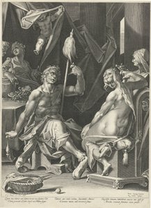 Hercules and Omphale by Egidius  Sadeler (II)