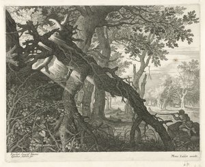 Rabbit Hunt in a Forest Landscape