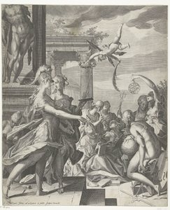 Minerva Accompanies Painting to Her Place Among the Sciences by Egidius  Sadeler (II)