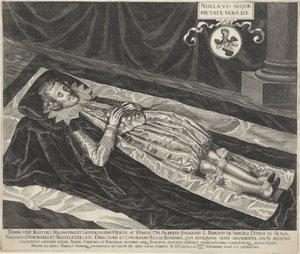 Portrait of Albert-Johannes, Baron of Smirzicz on His Deathbed by Egidius  Sadeler (II)