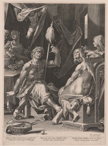 Hercules and Omphale by Aegidius Sadeler II
