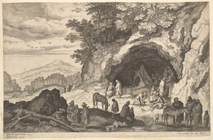 Landscape with Gypsy Camp by Aegidius Sadeler II
