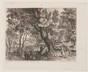 Riverscape with The Temptation of Christ by Aegidius Sadeler II