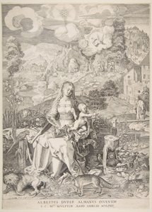 Virgin and Child in a Landscape by Aegidius Sadeler II
