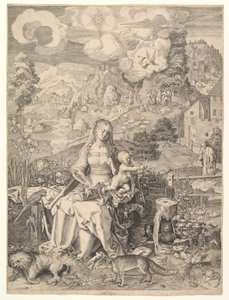 Virgin and Child in a Landscape by Aegidius Sadeler II
