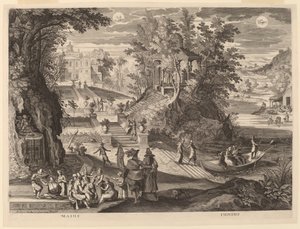 May and June by Aegidius Sadeler II after Paul Bril