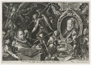 Bartholomaeus Spranger and His Wife, Christina Muller by Aegidius Sadeler or Saedeler