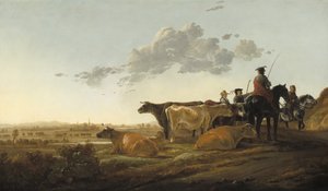 Landscape with Herdsmen, c.1650-52 by Aelbert Cuyp