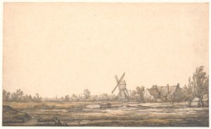 Landscape with a Mill by Aelbert Cuyp