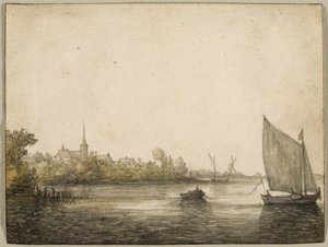 View of IJsselmonde Seen Across the New Maas