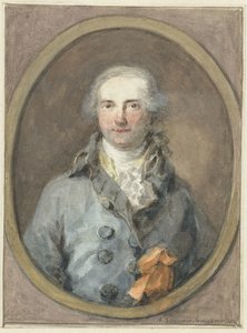 Portrait of a Gentleman in an Oval Frame by Aert Schouman