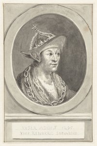 Portrait of Emperor Adolf VII of Nassau, in Oval, to the Right by Aert Schouman
