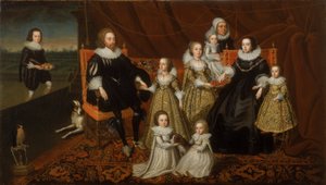 Portrait of Sir Thomas Lucy and His Family by After Cornelius Johnson