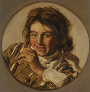 Laughing boy with a flute by After Frans Hals