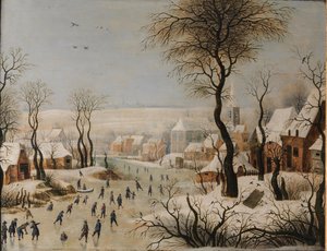 Winter Landscape with Bird Trap by After Pieter Brueghel the Elder