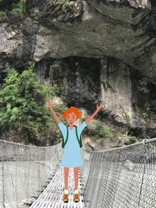 Walking on a Bridge by Agnes Girardon