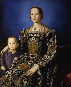 Portrait of Eleanor of Toledo with her son Giovanni, ca 1545