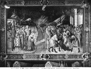 Queen of Sheba Adoring the Cross and Solomon Burying one of the Beams of the Cross