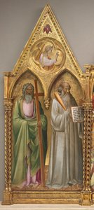 Saint Andrew and Saint Benedict with the Archangel Gabriel