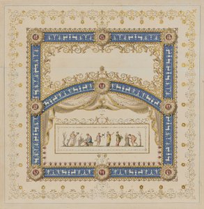 Ceiling Designs in the Antique Manner, with Central Scenes of the Gods in Friezes