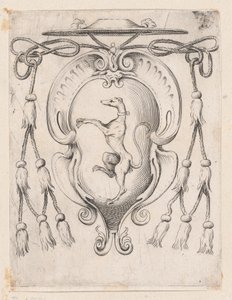Coat of Arms of a Cardinal of the Sampieri Family by Agostino Carracci