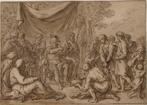 Prisoners Brought Before a General by Agostino Carracci