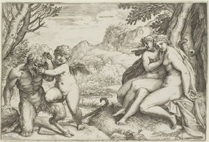 Love Conquers All by Agostino Carracci