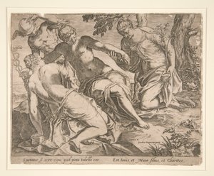 Mercury and the Three Graces by Agostino Carracci