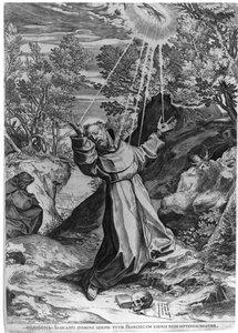 The Stigmatization of Saint Francis by Agostino Carracci