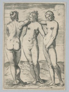 The Three Graces by Agostino Carracci
