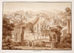 Forum Romanum, 1833 by Agostino Tofanelli