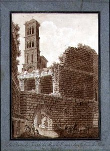 The Temple of Mars at the Forum in Rome, c.1800