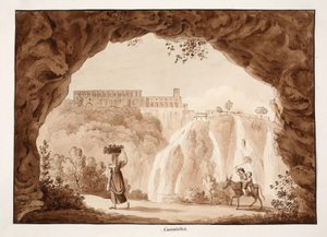 The Waterfalls at Tivoli, 1833 by Agostino Tofanelli