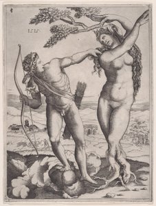 Apollo and Daphne by Agostino Veneziano