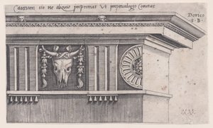 Doric Entablature by Agostino Veneziano
