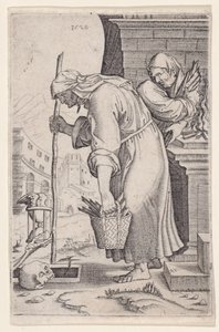 Old Woman Approaching the Grave by Agostino Veneziano