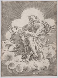 Saint Matthew, dated 1518 by Agostino Veneziano