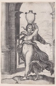 Woman Carrying a Vase on Her Head