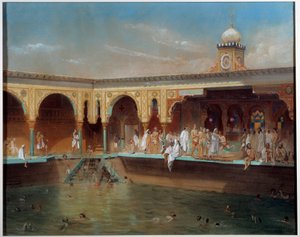 Les Bains Deligny in Paris in 1842