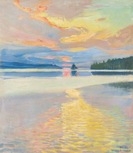 Sunset over the Lake Ruovesi, c. 1915