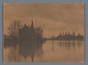 View of a Country House or Small Castle by the Water, Netherlands by Alb. Kapteijn (attributed to)