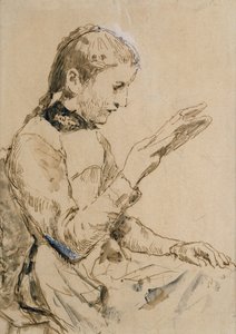 Reading Girl by Albert Anker