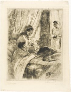 Breakfast, plate four from Woman by Albert Besnard